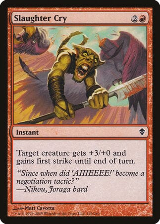 Slaughter Cry [Zendikar] MTG Single Magic: The Gathering  | Multizone: Comics And Games