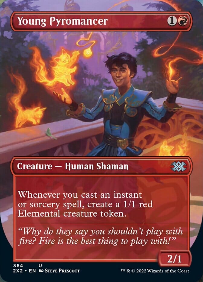 Young Pyromancer (Borderless Alternate Art) [Double Masters 2022] MTG Single Magic: The Gathering  | Multizone: Comics And Games