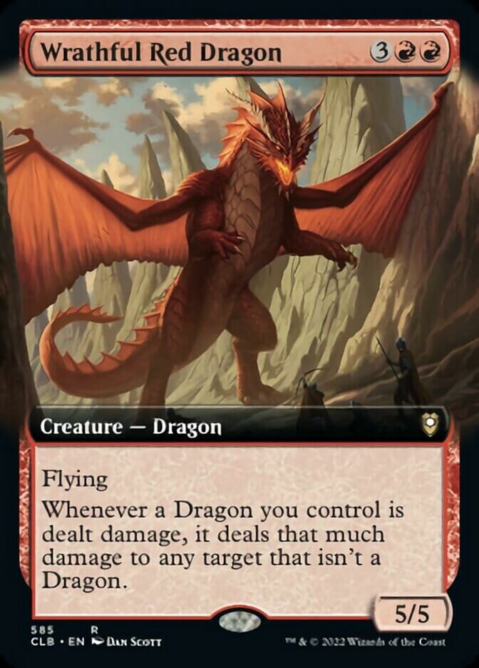 Wrathful Red Dragon (Extended Art) [Commander Legends: Battle for Baldur's Gate] MTG Single Magic: The Gathering  | Multizone: Comics And Games