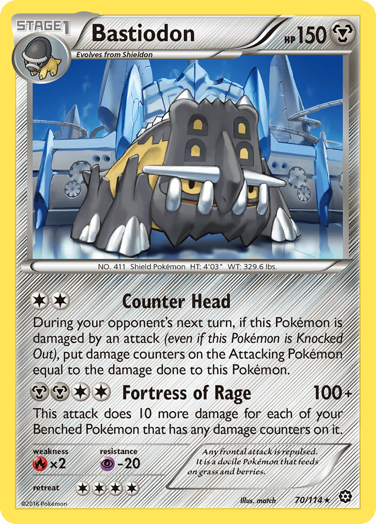 Bastiodon (70/114) [XY: Steam Siege] Pokemon Single Pokémon  | Multizone: Comics And Games