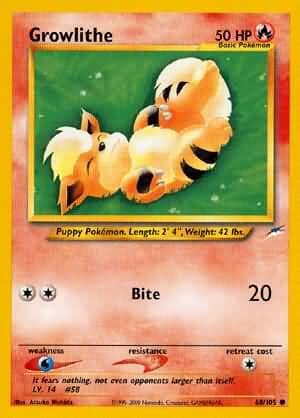 Growlithe (68/105) [Neo Destiny Unlimited] Pokemon Single Pokémon  | Multizone: Comics And Games