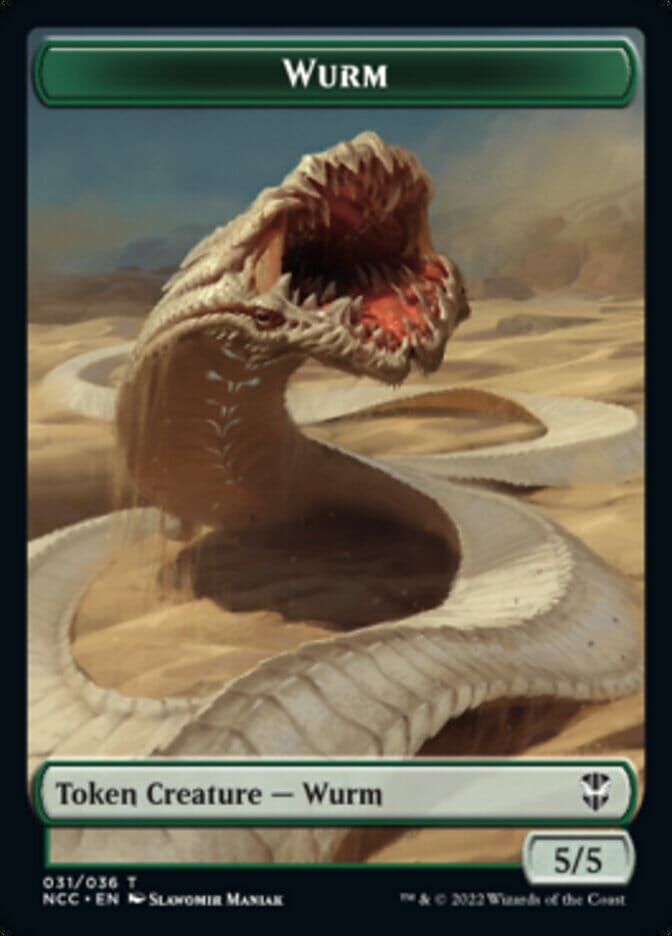 Elf Warrior // Wurm Double-sided Token [Streets of New Capenna Commander Tokens] MTG Single Magic: The Gathering  | Multizone: Comics And Games