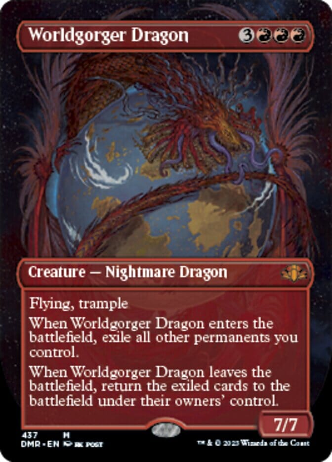 Worldgorger Dragon (Borderless Alternate Art) [Dominaria Remastered] MTG Single Magic: The Gathering  | Multizone: Comics And Games