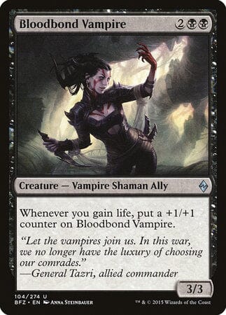 Bloodbond Vampire [Battle for Zendikar] MTG Single Magic: The Gathering  | Multizone: Comics And Games
