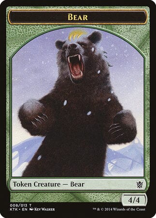 Bear Token [Khans of Tarkir Tokens] MTG Single Magic: The Gathering  | Multizone: Comics And Games