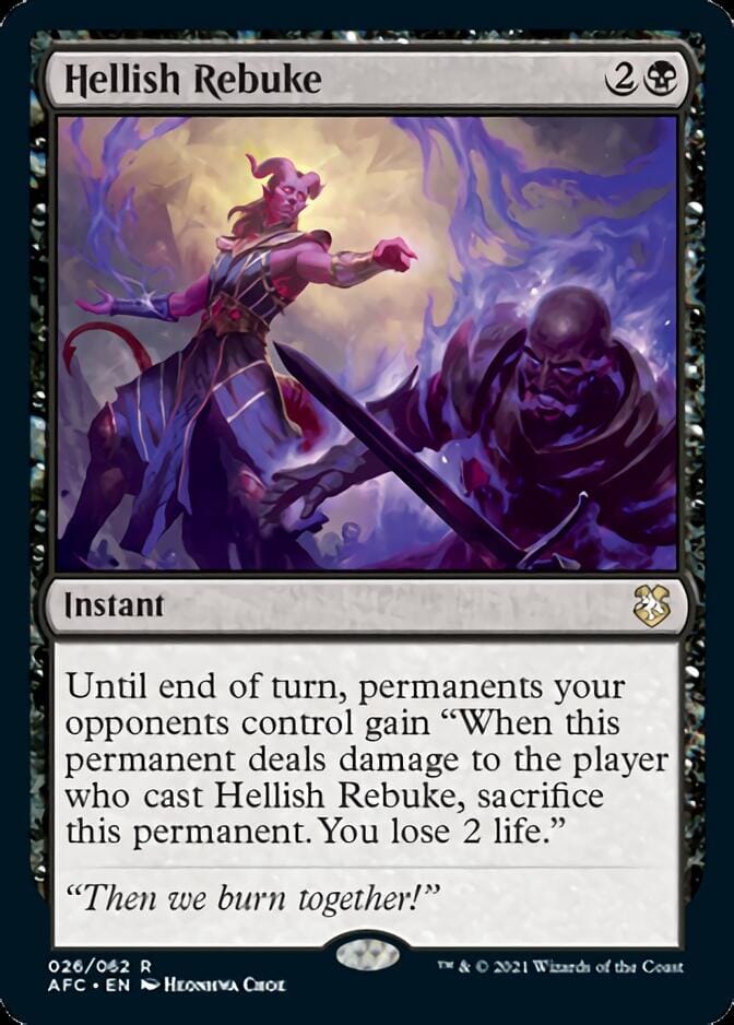 Hellish Rebuke [Dungeons & Dragons: Adventures in the Forgotten Realms Commander] MTG Single Magic: The Gathering  | Multizone: Comics And Games