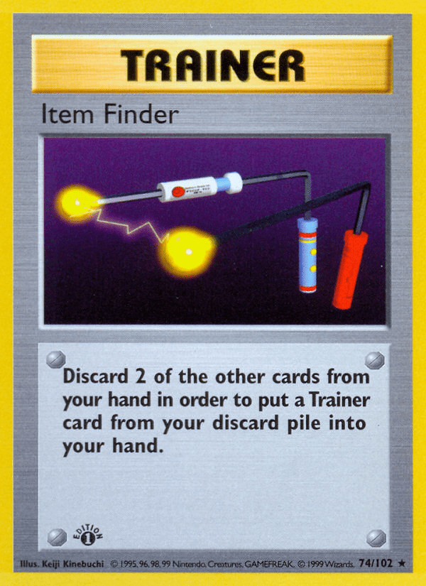 Item Finder (74/102) (Shadowless) [Base Set 1st Edition] Pokemon Single Pokémon  | Multizone: Comics And Games