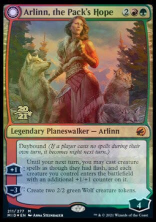 Arlinn, the Pack's Hope // Arlinn, the Moon's Fury [Innistrad: Midnight Hunt Prerelease Promos] MTG Single Magic: The Gathering  | Multizone: Comics And Games