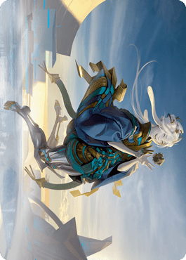 Moonfolk Puzzlemaker Art Card [Kamigawa: Neon Dynasty Art Series] MTG Single Magic: The Gathering  | Multizone: Comics And Games