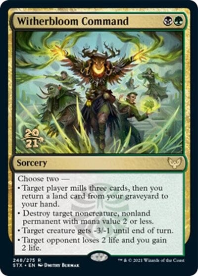 Witherbloom Command [Strixhaven: School of Mages Prerelease Promos] MTG Single Magic: The Gathering  | Multizone: Comics And Games