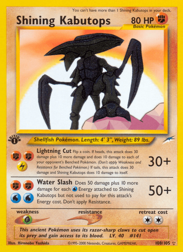Shining Kabutops (108/105) [Neo Destiny 1st Edition] Pokemon Single Pokémon  | Multizone: Comics And Games
