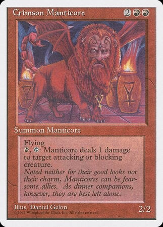 Crimson Manticore [Fourth Edition] MTG Single Magic: The Gathering  | Multizone: Comics And Games