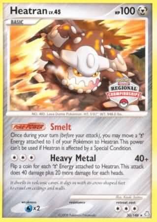 Heatran (30/146) (Regional Championships) [Diamond & Pearl: Legends Awakened] Pokemon Single Pokémon  | Multizone: Comics And Games