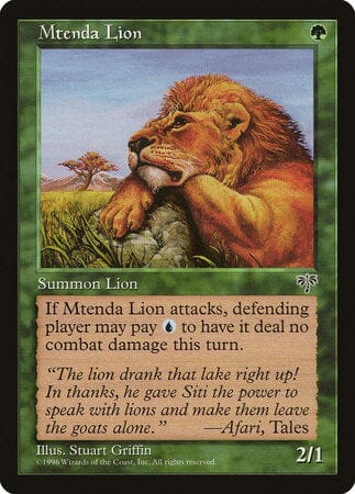Mtenda Lion [Mirage] MTG Single Magic: The Gathering  | Multizone: Comics And Games