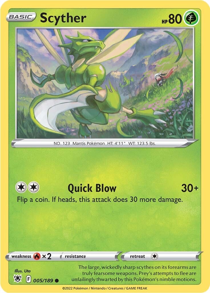 Scyther (005/189) [Sword & Shield: Astral Radiance] Pokemon Single Pokémon  | Multizone: Comics And Games