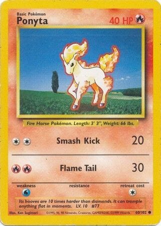 Ponyta (60/102) [Base Set Unlimited] Pokemon Single Pokémon  | Multizone: Comics And Games