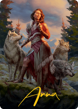 Arlinn, the Pack's Hope 1 Art Card (Gold-Stamped Signature) [Innistrad: Midnight Hunt Art Series] MTG Single Magic: The Gathering  | Multizone: Comics And Games