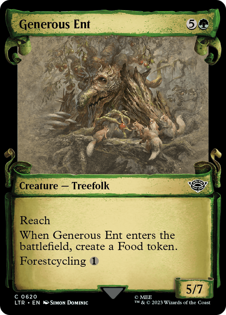 Generous Ent [The Lord of the Rings: Tales of Middle-Earth Showcase Scrolls] MTG Single Magic: The Gathering  | Multizone: Comics And Games