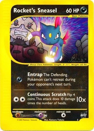 Rocket's Sneasel (5) (Winner) [Best of Promos] Pokemon Single Pokémon  | Multizone: Comics And Games