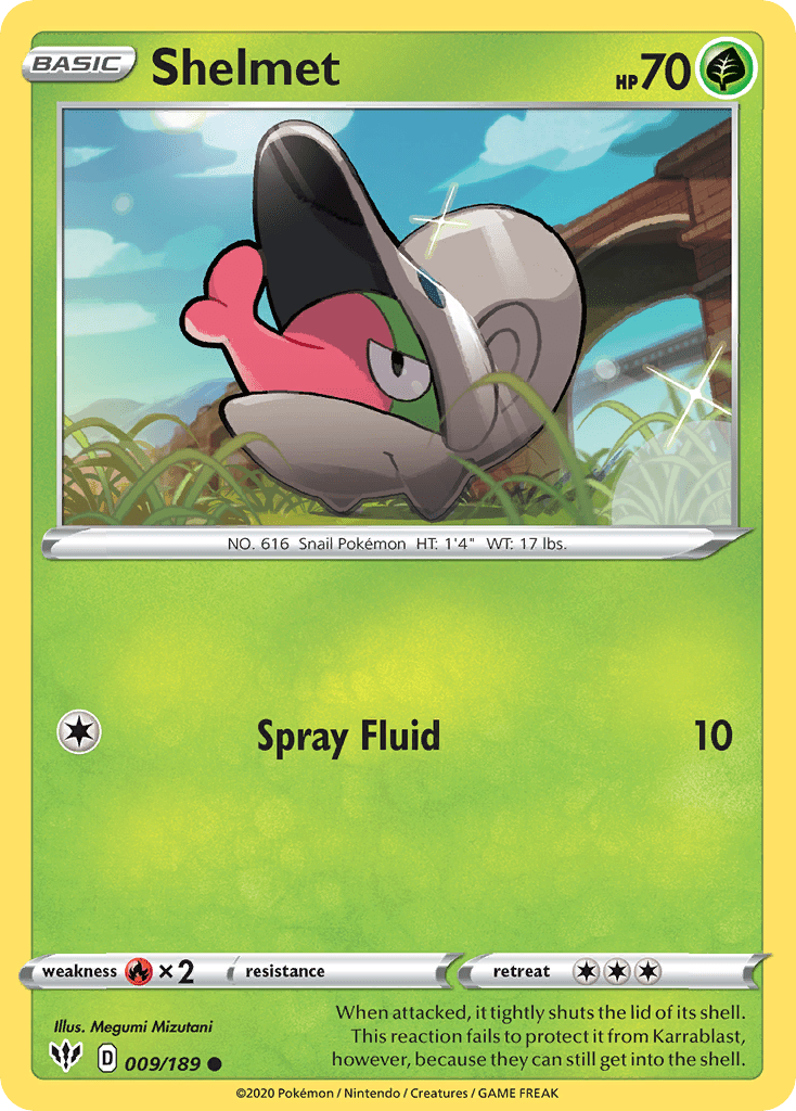 Shelmet (009/189) [Sword & Shield: Darkness Ablaze] Pokemon Single Pokémon  | Multizone: Comics And Games