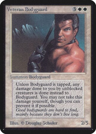 Veteran Bodyguard [Limited Edition Alpha] MTG Single Magic: The Gathering  | Multizone: Comics And Games