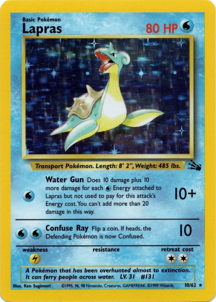 Lapras (10/62) [Fossil Unlimited] Pokemon Single Pokémon  | Multizone: Comics And Games