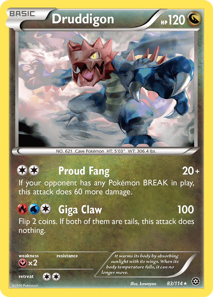 Druddigon (83/114) [XY: Steam Siege] Pokemon Single Pokémon  | Multizone: Comics And Games