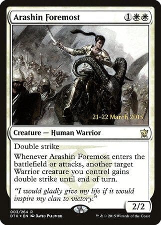 Arashin Foremost [Dragons of Tarkir Promos] MTG Single Magic: The Gathering  | Multizone: Comics And Games