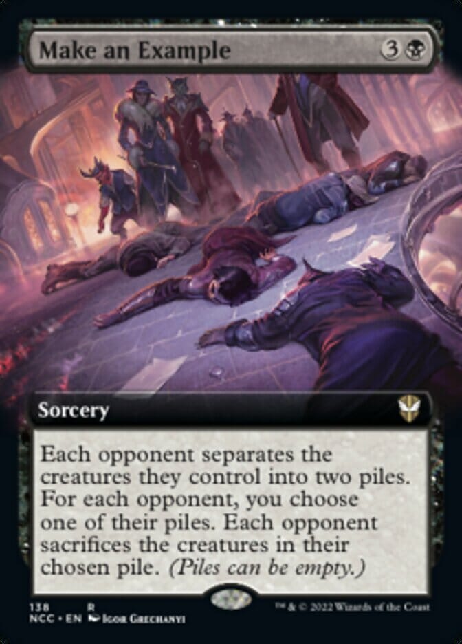 Make an Example (Extended Art) [Streets of New Capenna Commander] MTG Single Magic: The Gathering  | Multizone: Comics And Games