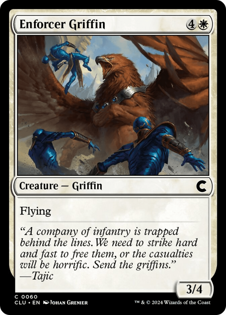 Enforcer Griffin [Ravnica: Clue Edition] MTG Single Magic: The Gathering  | Multizone: Comics And Games