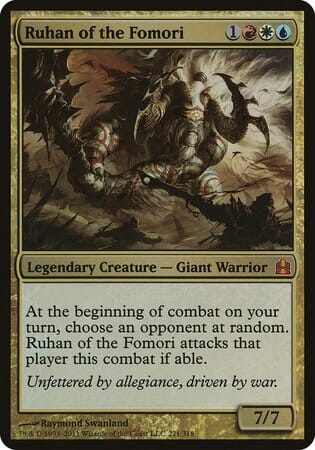 Ruhan of the Fomori (Oversized) [Commander 2011 Oversized] MTG Single Magic: The Gathering  | Multizone: Comics And Games