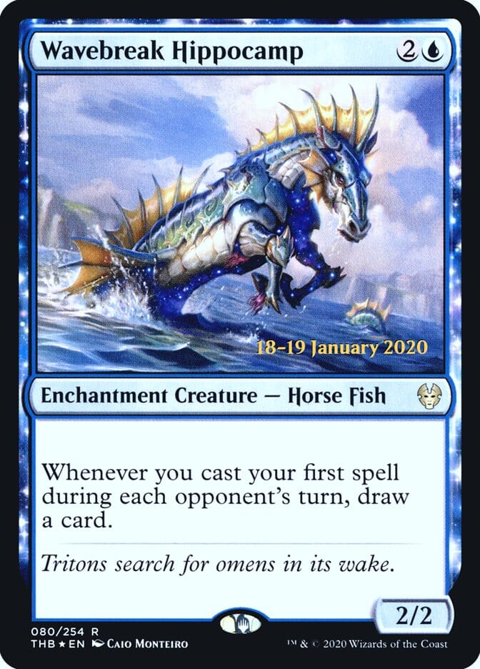 Wavebreak Hippocamp [Theros Beyond Death Prerelease Promos] MTG Single Magic: The Gathering  | Multizone: Comics And Games