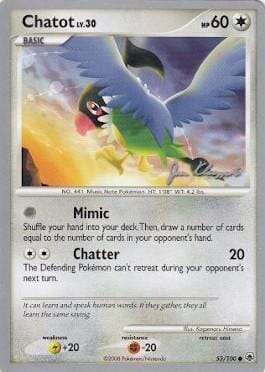 Chatot LV.30 (55/100) (Psychic Lock - Jason Klaczynski) [World Championships 2008] Pokemon Single Pokémon  | Multizone: Comics And Games
