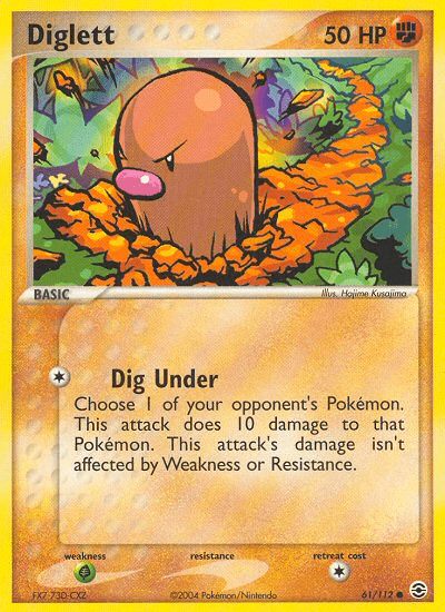 Diglett (61/112) [EX: FireRed & LeafGreen] Pokemon Single Pokémon  | Multizone: Comics And Games