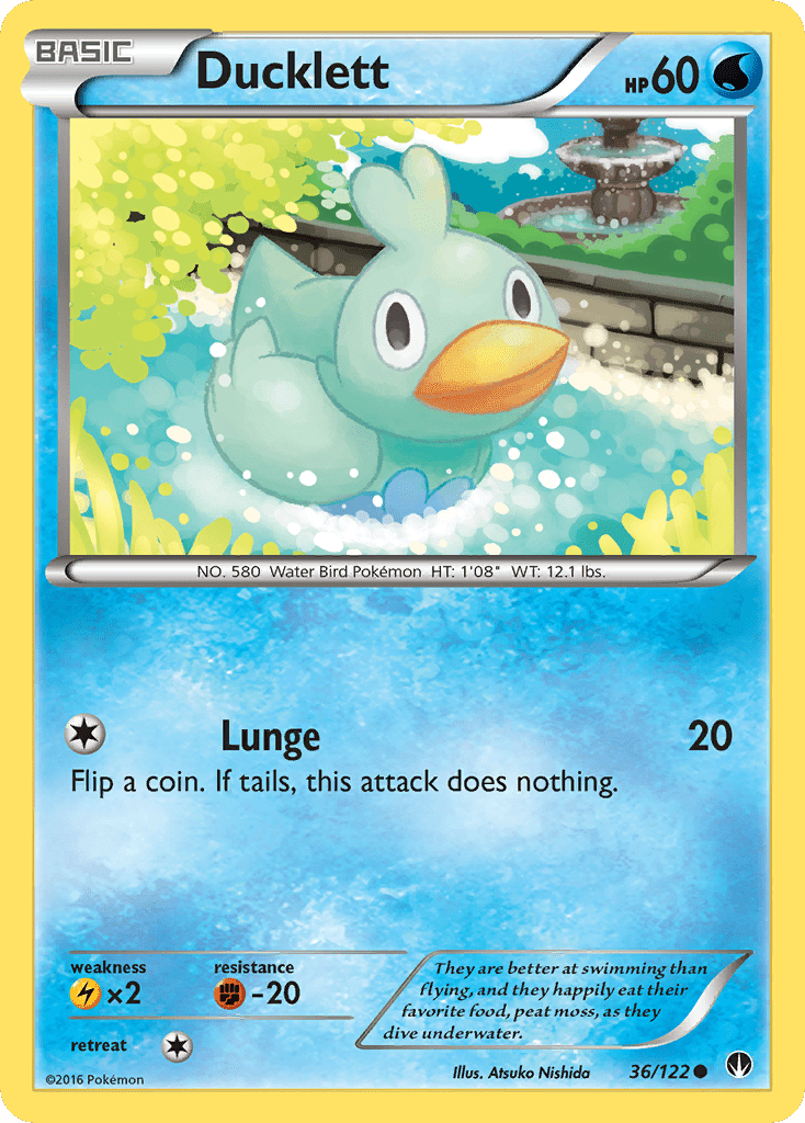 Ducklett (36/122) [XY: BREAKpoint] Pokemon Single Pokémon  | Multizone: Comics And Games