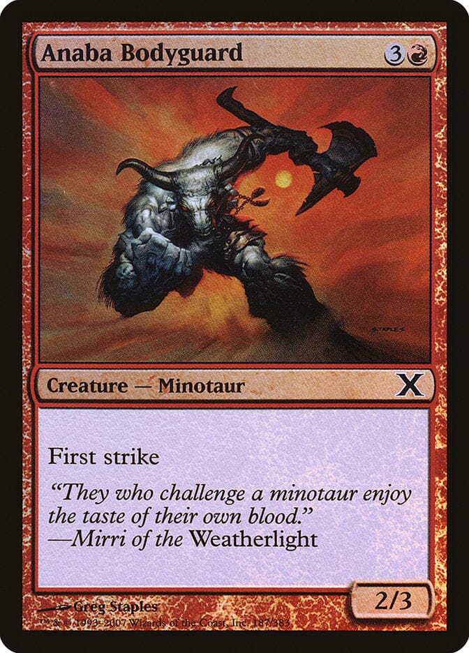 Anaba Bodyguard (Premium Foil) [Tenth Edition] MTG Single Magic: The Gathering  | Multizone: Comics And Games