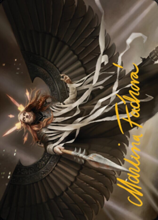 Angel of Suffering Art Card (Gold-Stamped Signature) [Streets of New Capenna Art Series] MTG Single Magic: The Gathering  | Multizone: Comics And Games