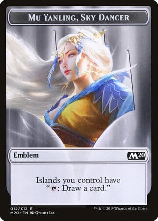 Emblem - Mu Yanling, Sky Dancer [Core Set 2020 Tokens] MTG Single Magic: The Gathering  | Multizone: Comics And Games
