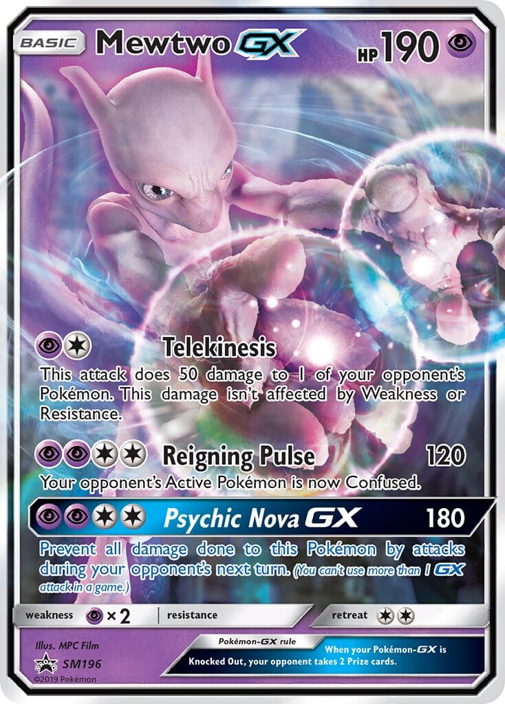 Mewtwo GX (SM196) [Sun & Moon: Black Star Promos] Pokemon Single Pokémon  | Multizone: Comics And Games