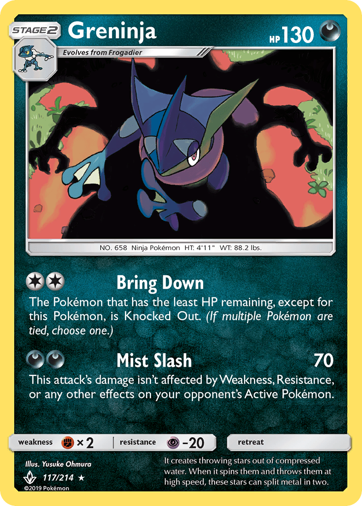 Greninja (117/214) [Sun & Moon: Unbroken Bonds] Pokemon Single Pokémon  | Multizone: Comics And Games