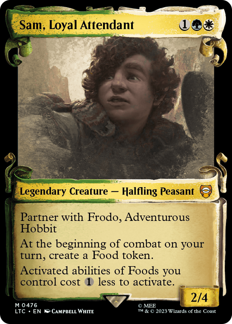 Sam, Loyal Attendant [The Lord of the Rings: Tales of Middle-Earth Commander Showcase Scrolls] MTG Single Magic: The Gathering  | Multizone: Comics And Games