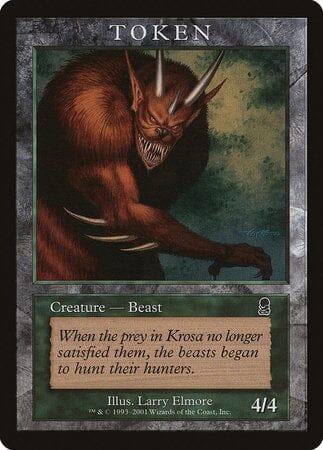 Beast Token (Odyssey) [Magic Player Rewards 2001] MTG Single Magic: The Gathering  | Multizone: Comics And Games