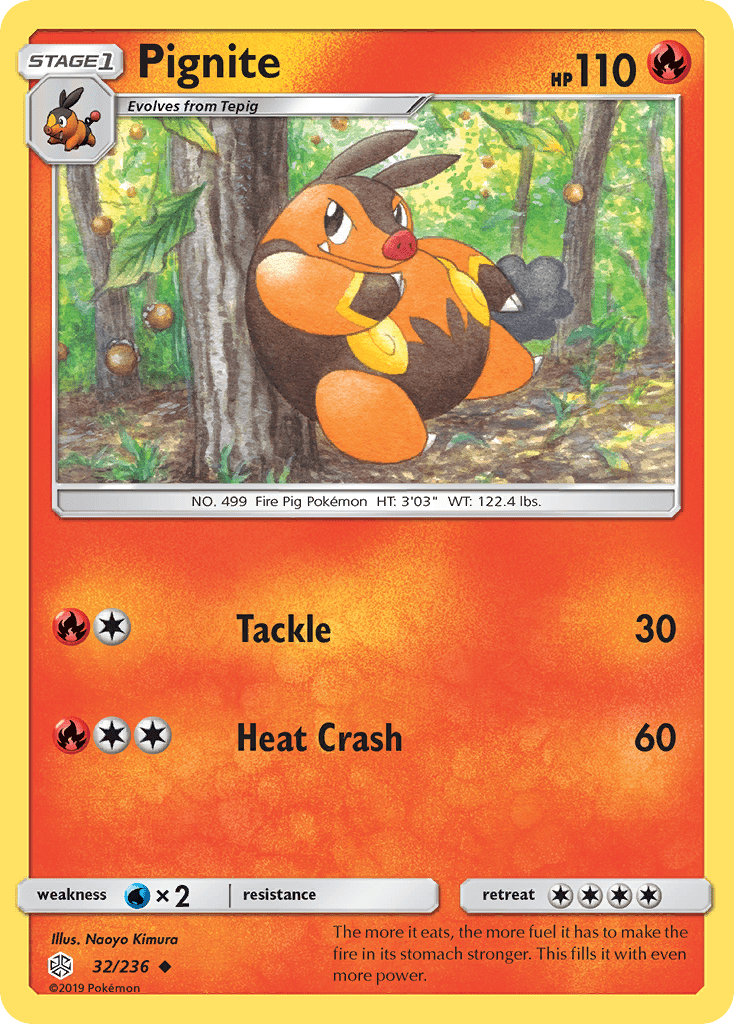 Pignite (32/236) [Sun & Moon: Cosmic Eclipse] Pokemon Single Pokémon  | Multizone: Comics And Games