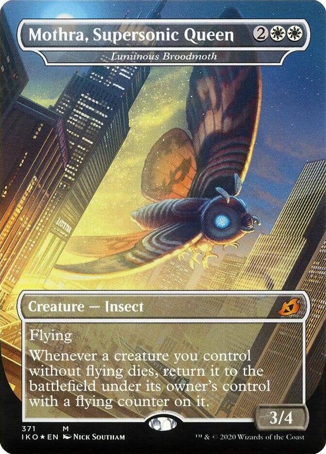 Luminous Broodmoth - Mothra, Supersonic Queen (Godzilla Series) [Ikoria: Lair of Behemoths] MTG Single Magic: The Gathering  | Multizone: Comics And Games