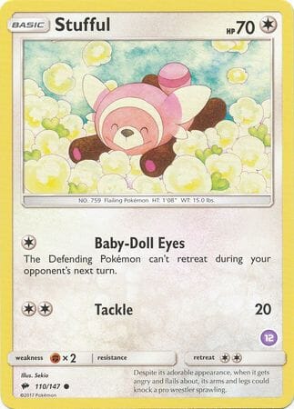 Stufful (110/147) (Deck Exclusive #12) [Sun & Moon: Trainer Kit - Alolan Sandslash] Pokemon Single Pokémon  | Multizone: Comics And Games