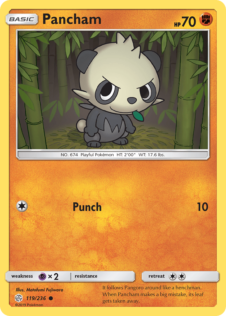 Pancham (119/236) [Sun & Moon: Cosmic Eclipse] Pokemon Single Pokémon  | Multizone: Comics And Games