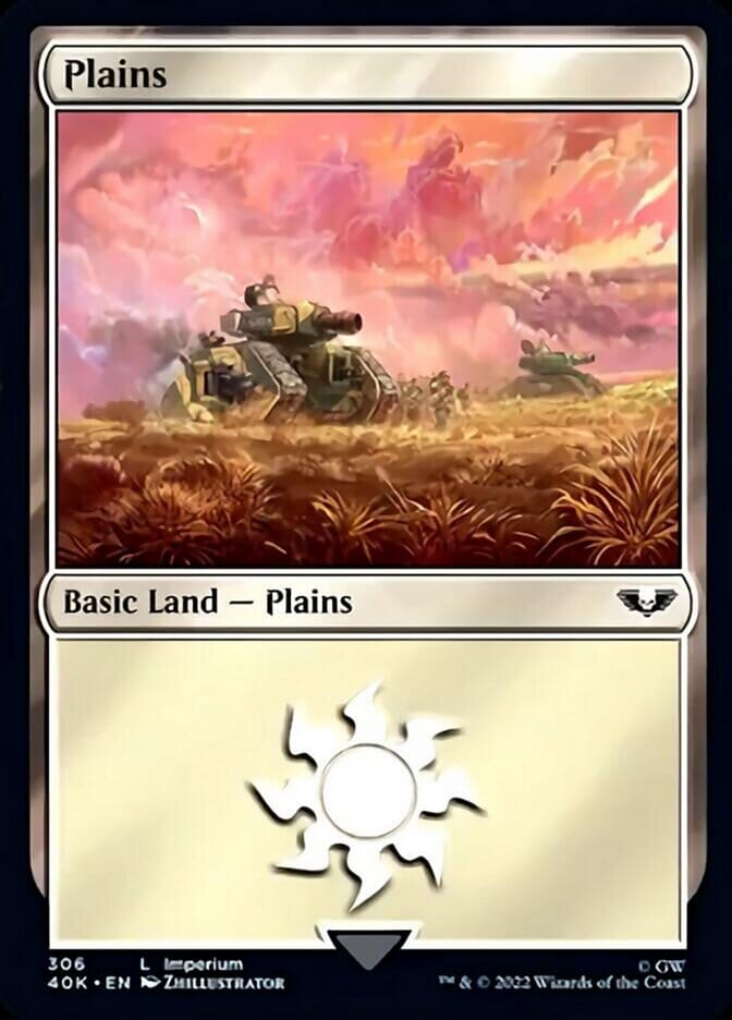 Plains (306) [Universes Beyond: Warhammer 40,000] MTG Single Magic: The Gathering  | Multizone: Comics And Games