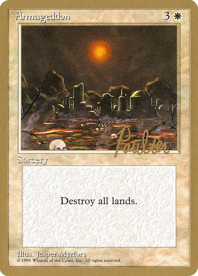 Armageddon (Preston Poulter) [Pro Tour Collector Set] MTG Single Magic: The Gathering  | Multizone: Comics And Games