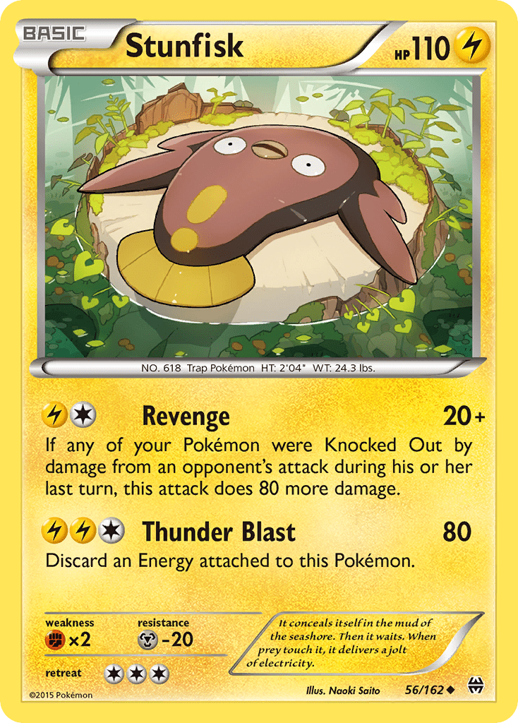 Stunfisk (56/162) [XY: BREAKthrough] Pokemon Single Pokémon  | Multizone: Comics And Games