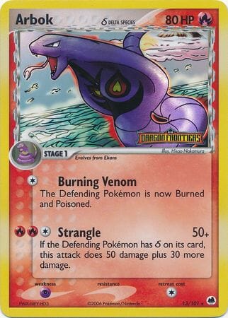 Arbok (13/101) (Delta Species) (Stamped) [EX: Dragon Frontiers] Pokemon Single Pokémon  | Multizone: Comics And Games